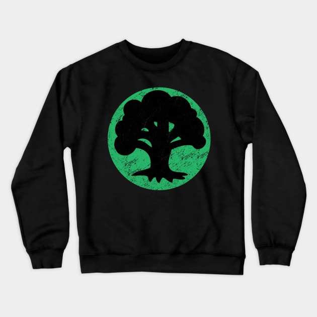 Green Mana Magic The Gathering Vintage Crewneck Sweatshirt by KrateMilk